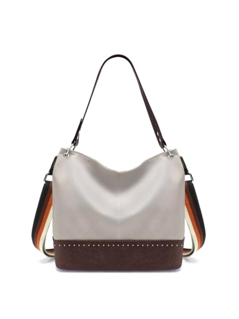 Suede Hobo Handbag for Women Large Tote Zip Shoulder Crossbody
